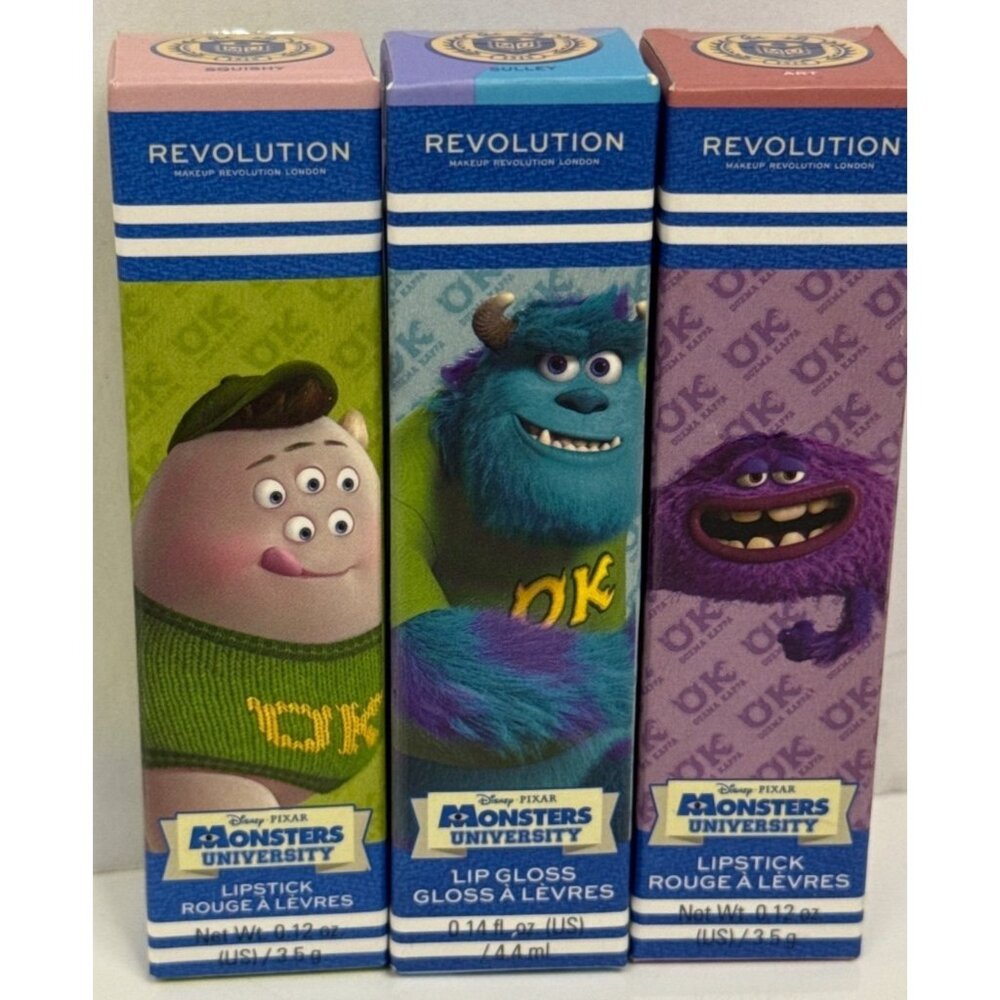 Make Up Revolution X Monsters University Lip Set Sulley Art Squishy Oil Lipstick